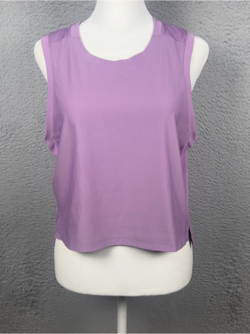 Lululemon Cropped Tank Top Womens 10 Purple Sleeveless Athletic Train Grym